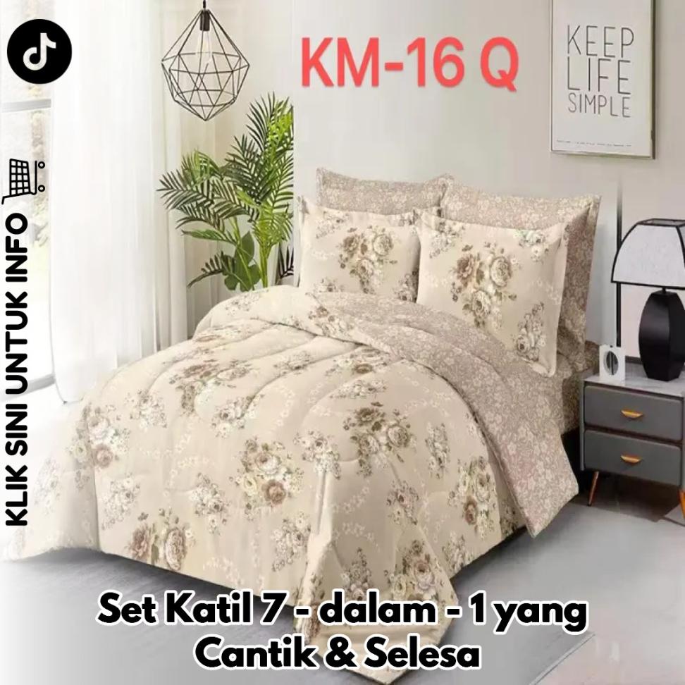 Set Katil 7-dalam-1 yang Cantik & Selesa