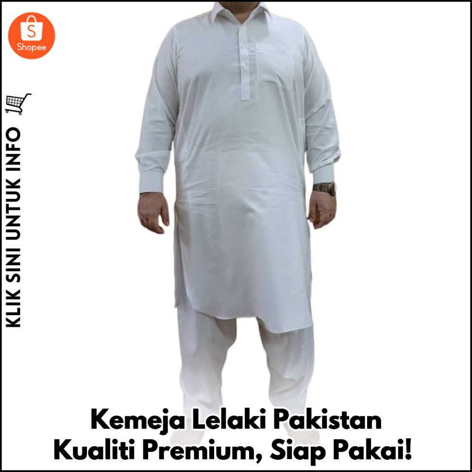Kemeja Lelaki Pakistan Kualiti Premium, Siap Pakai!