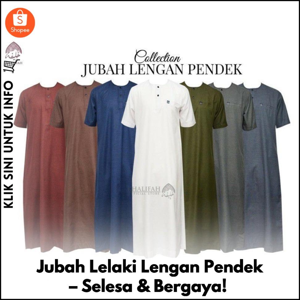 Jubah Lelaki Lengan Pendek – Selesa & Bergaya!
