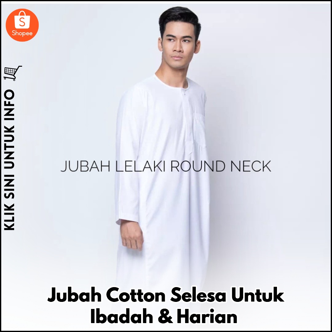Jubah Cotton Selesa Untuk Ibadah & Harian