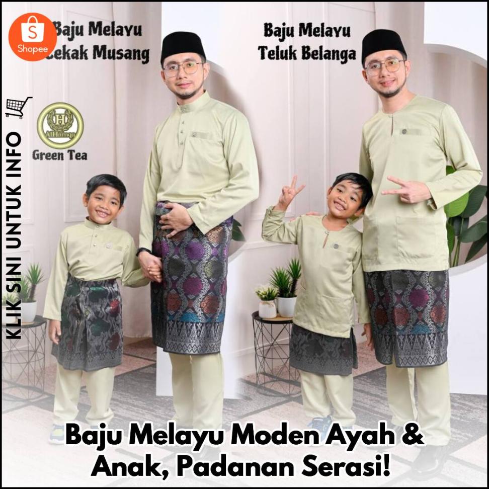 Baju Melayu Moden Ayah & Anak, Padanan Serasi!