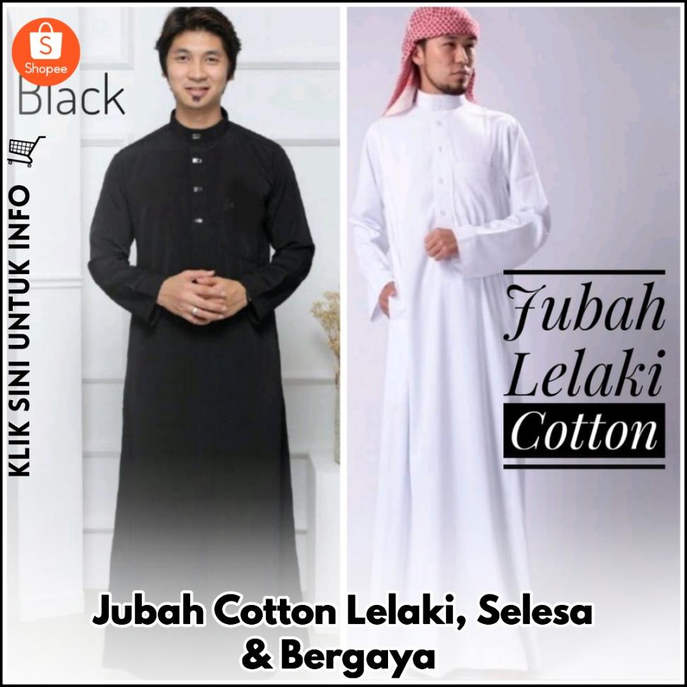 Jubah Cotton Lelaki, Selesa & Bergaya