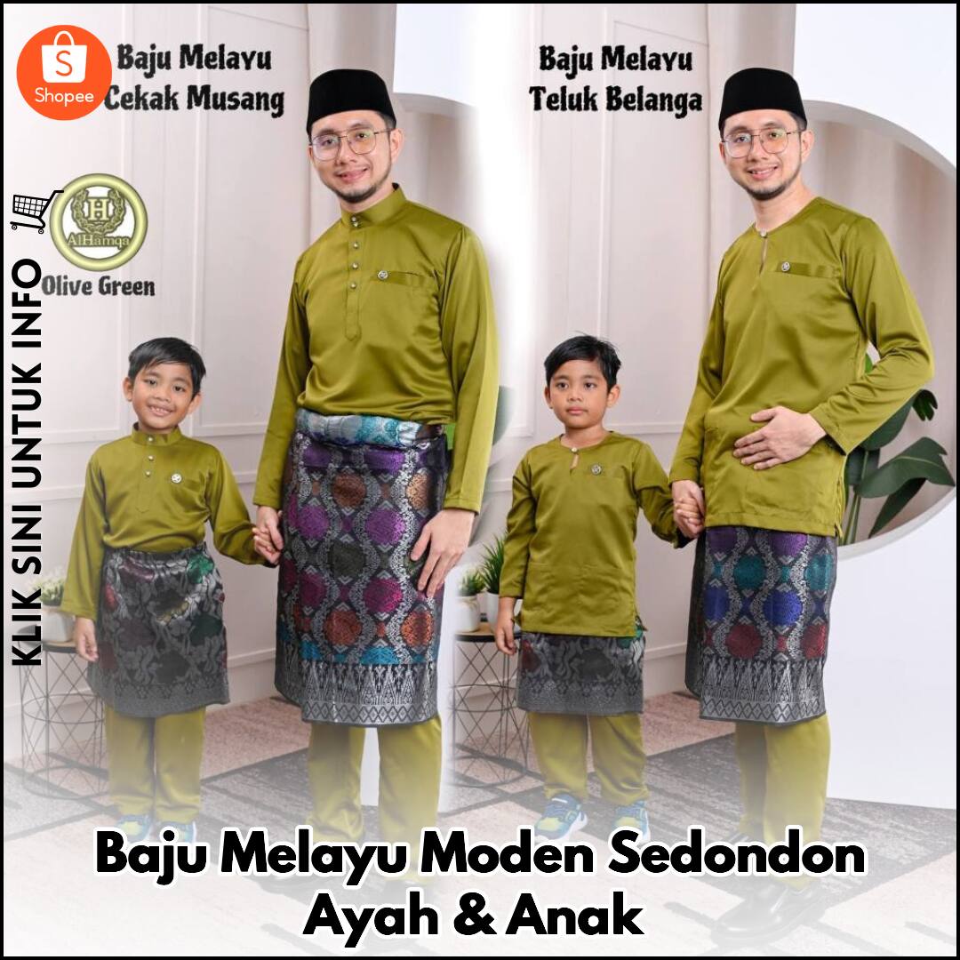 Baju Melayu Moden Sedondon Ayah & Anak