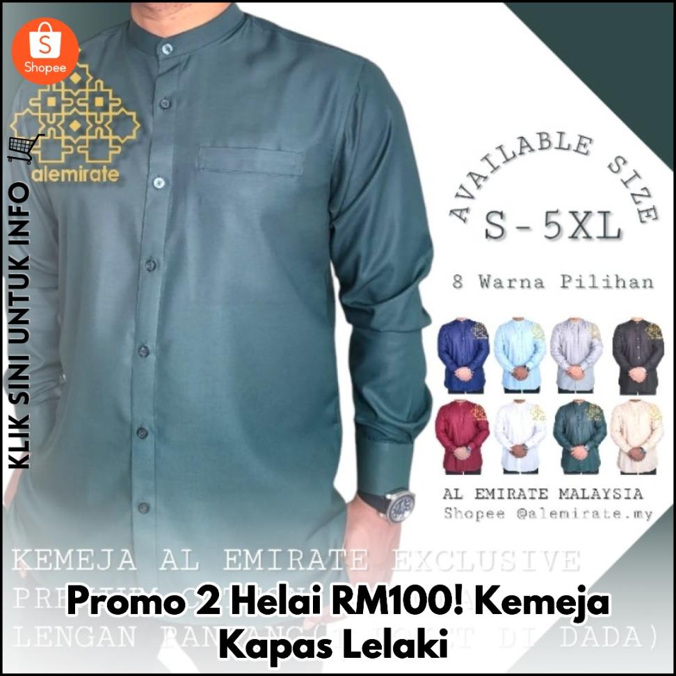 Promo 2 Helai RM100! Kemeja Kapas Lelaki