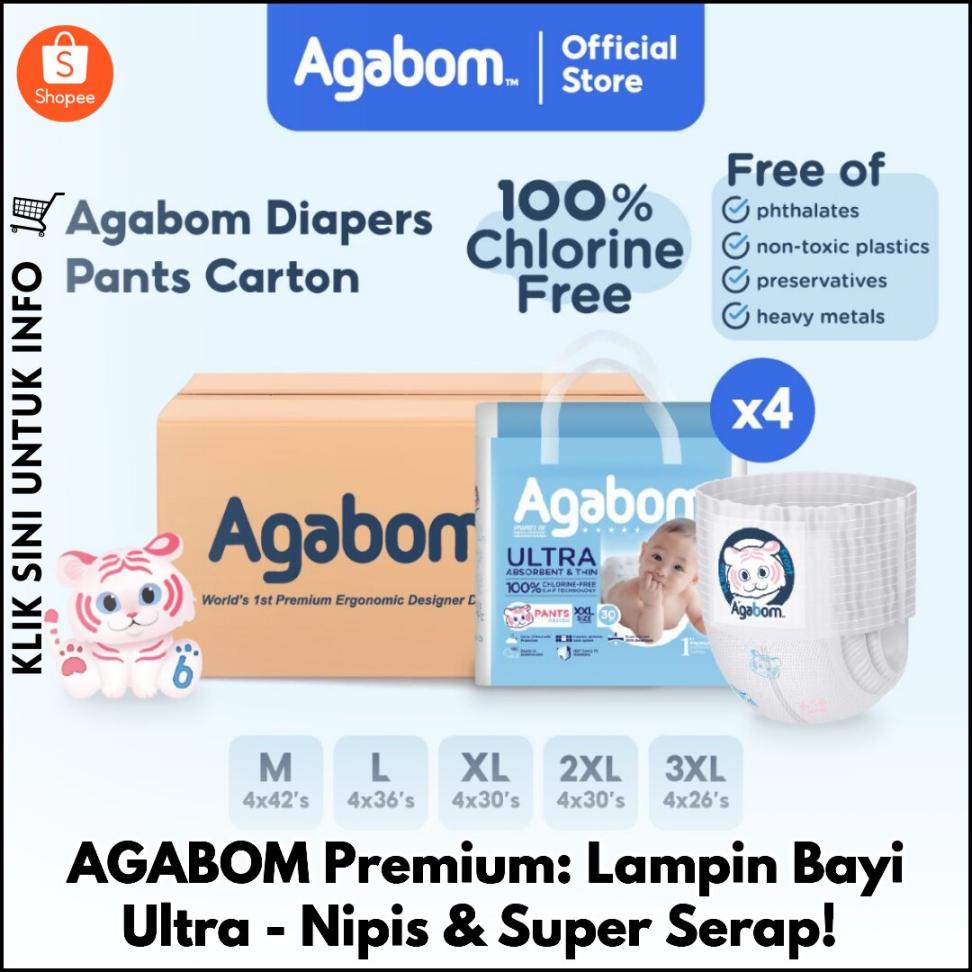 AGABOM Premium: Lampin Bayi Ultra-Nipis & Super Serap!