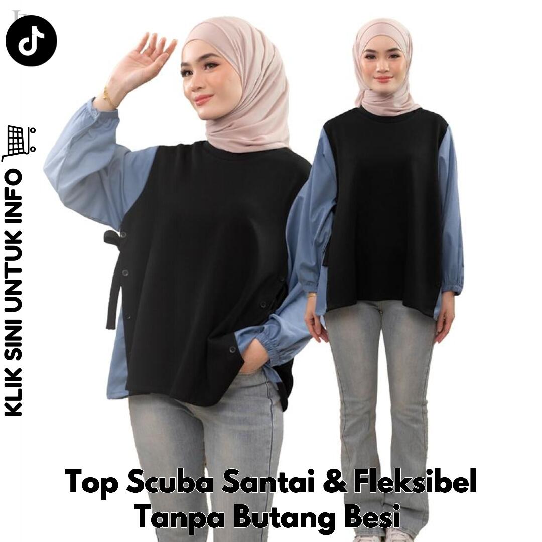 Top Scuba Santai & Fleksibel Tanpa Butang Besi