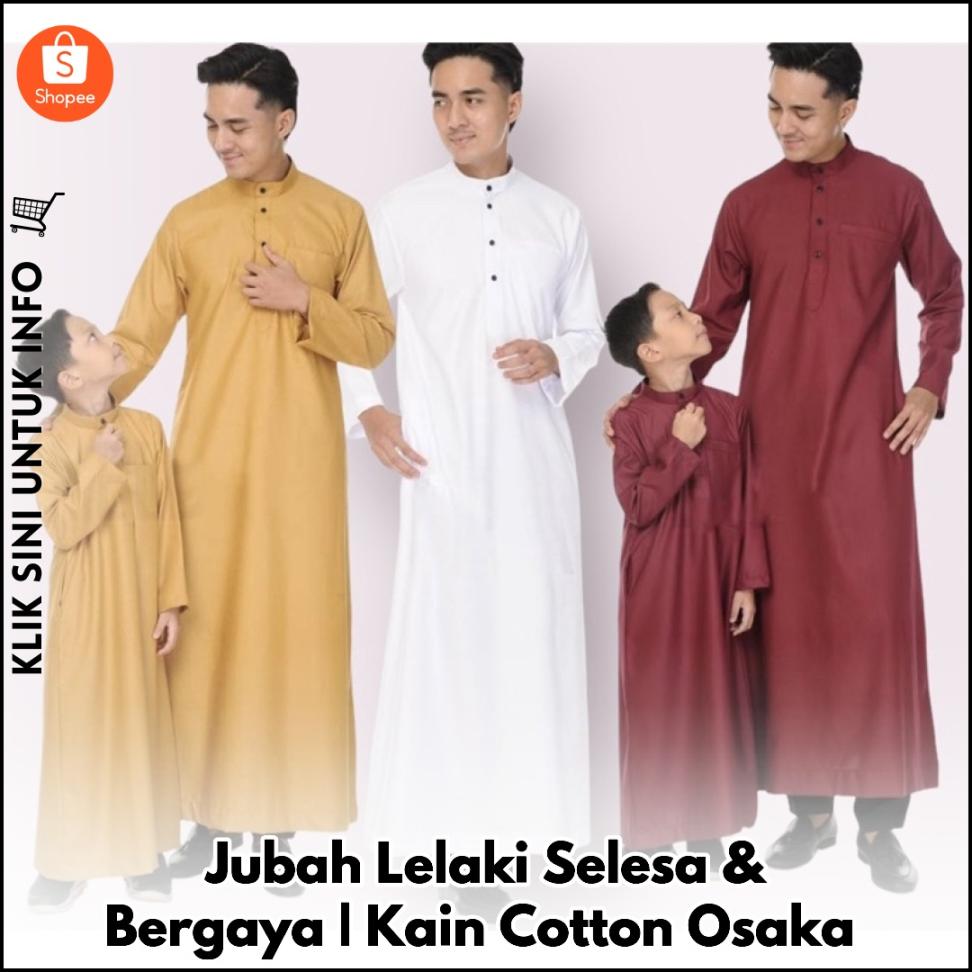 Jubah Lelaki Selesa & Bergaya | Kain Cotton Osaka