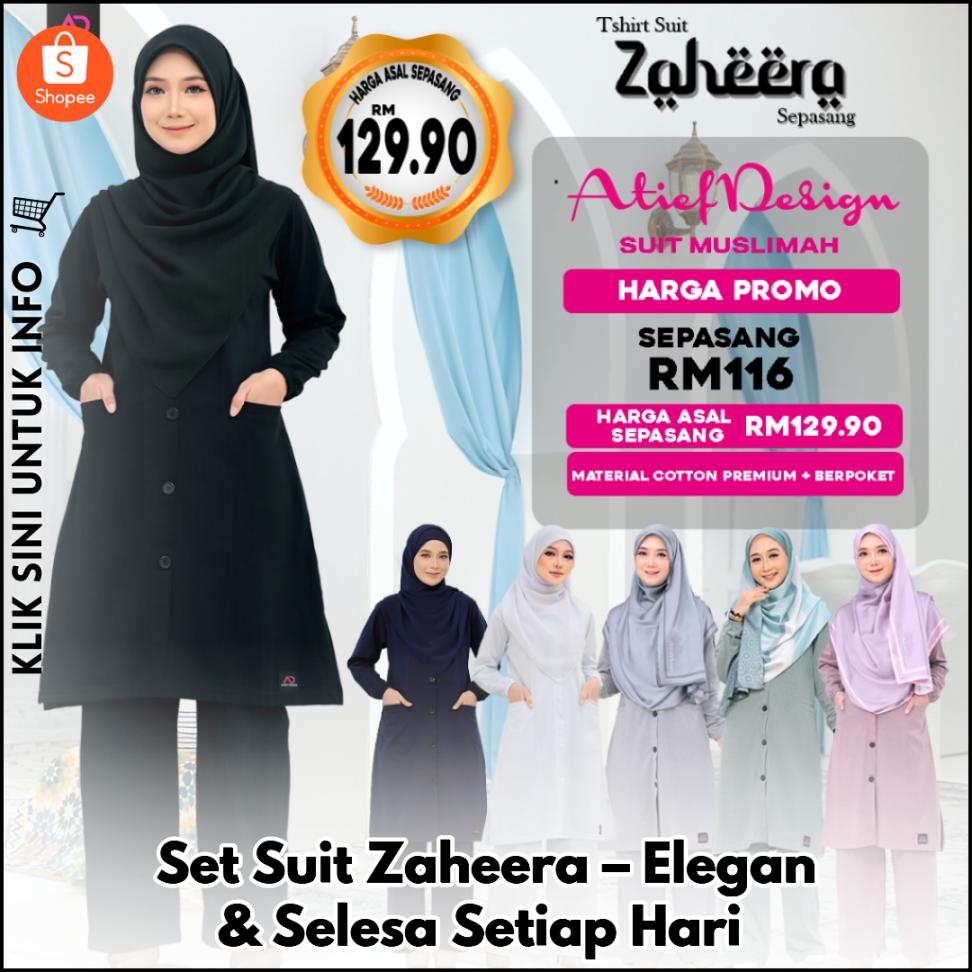 Set Suit Zaheera – Elegan & Selesa Setiap Hari