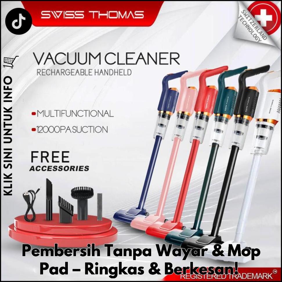 Pembersih Tanpa Wayar & Mop Pad – Ringkas & Berkesan!