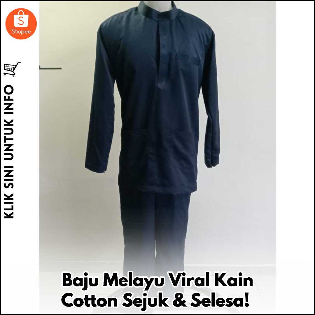 Baju Melayu Viral Kain Cotton Sejuk & Selesa!