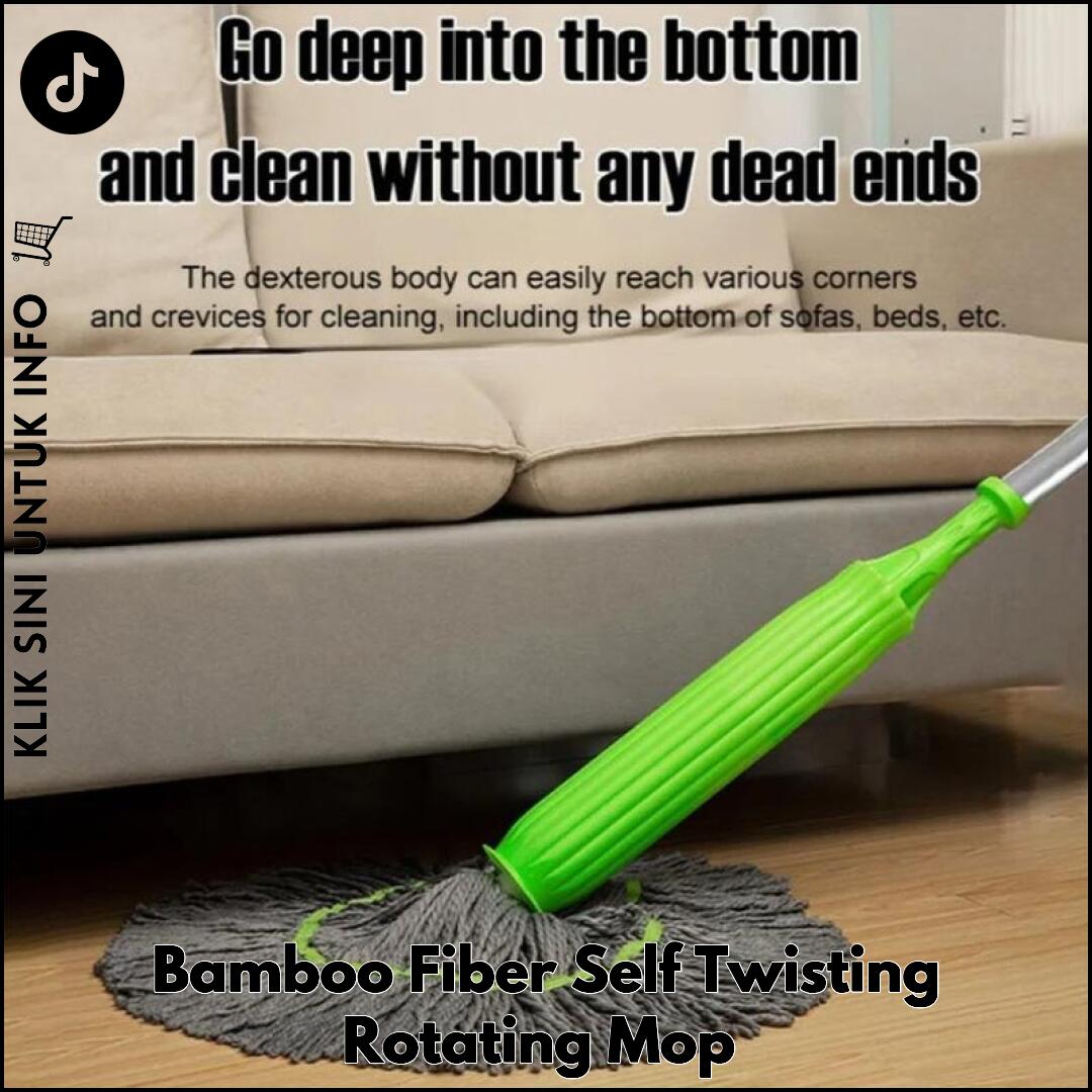 Bamboo Fiber Self Twisting Rotating Mop