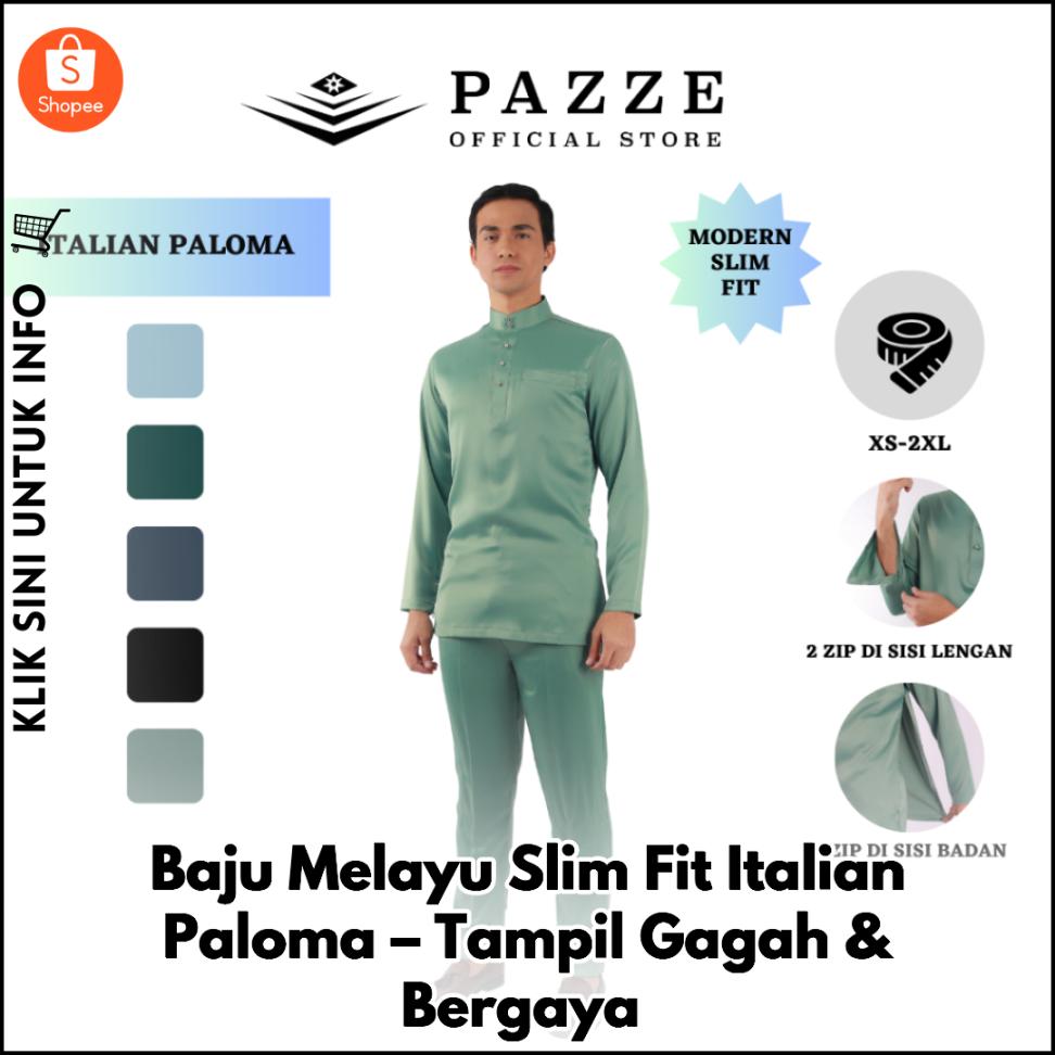 Baju Melayu Slim Fit Italian Paloma – Tampil Gagah & Bergaya