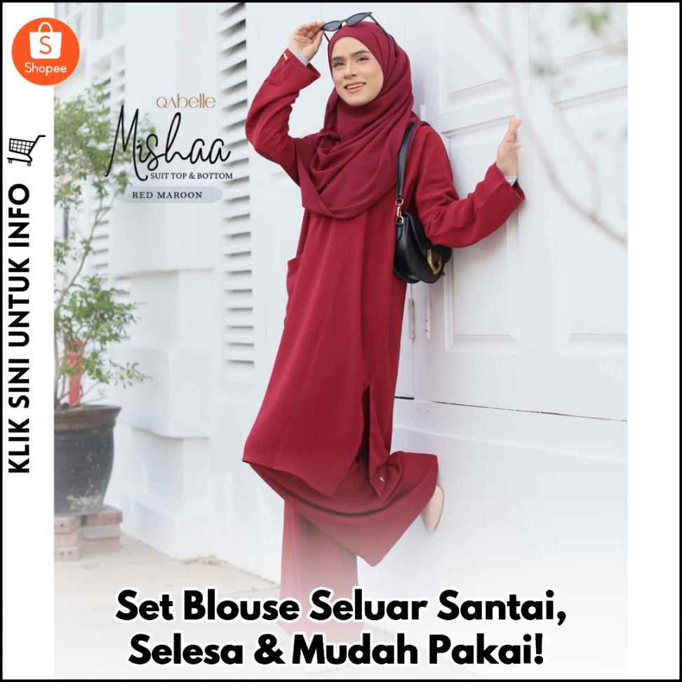 Set Blouse Seluar Santai, Selesa & Mudah Pakai!