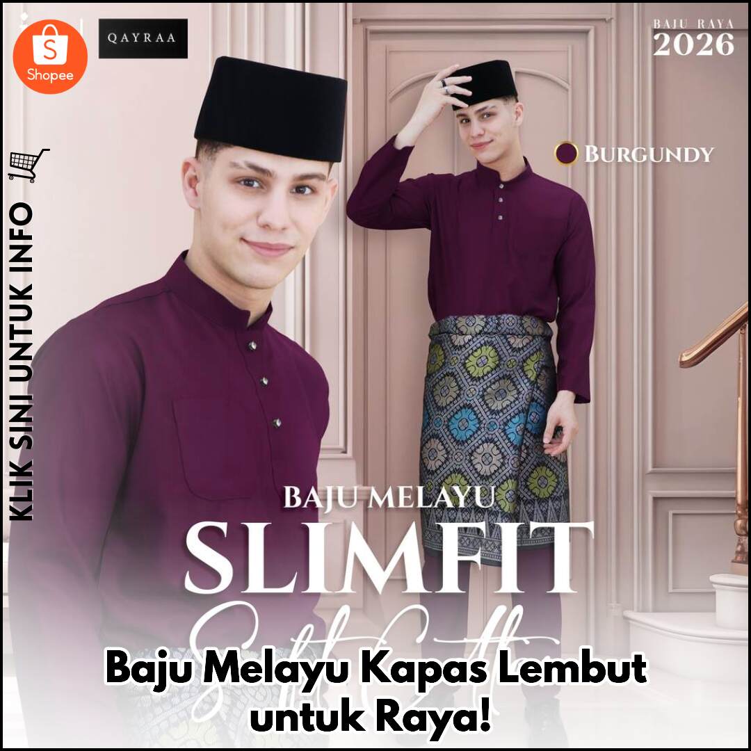 Baju Melayu Kapas Lembut untuk Raya!