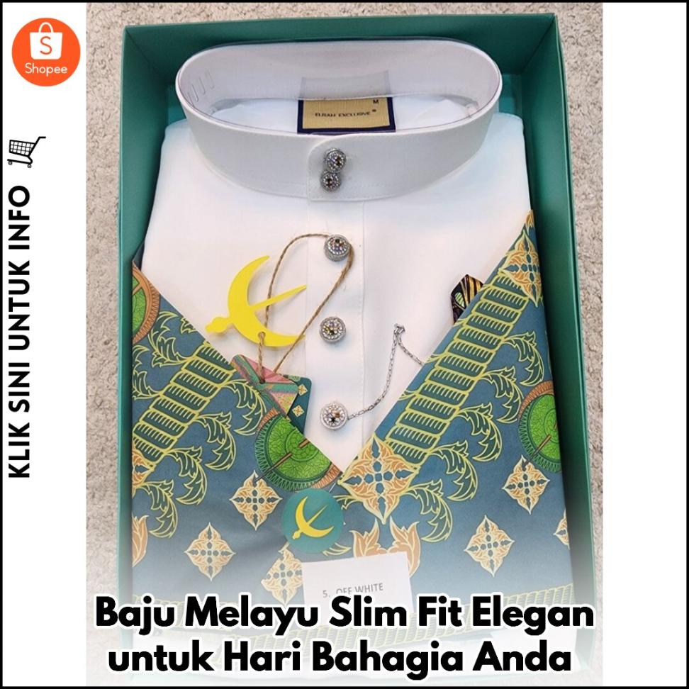 Baju Melayu Slim Fit Elegan untuk Hari Bahagia Anda