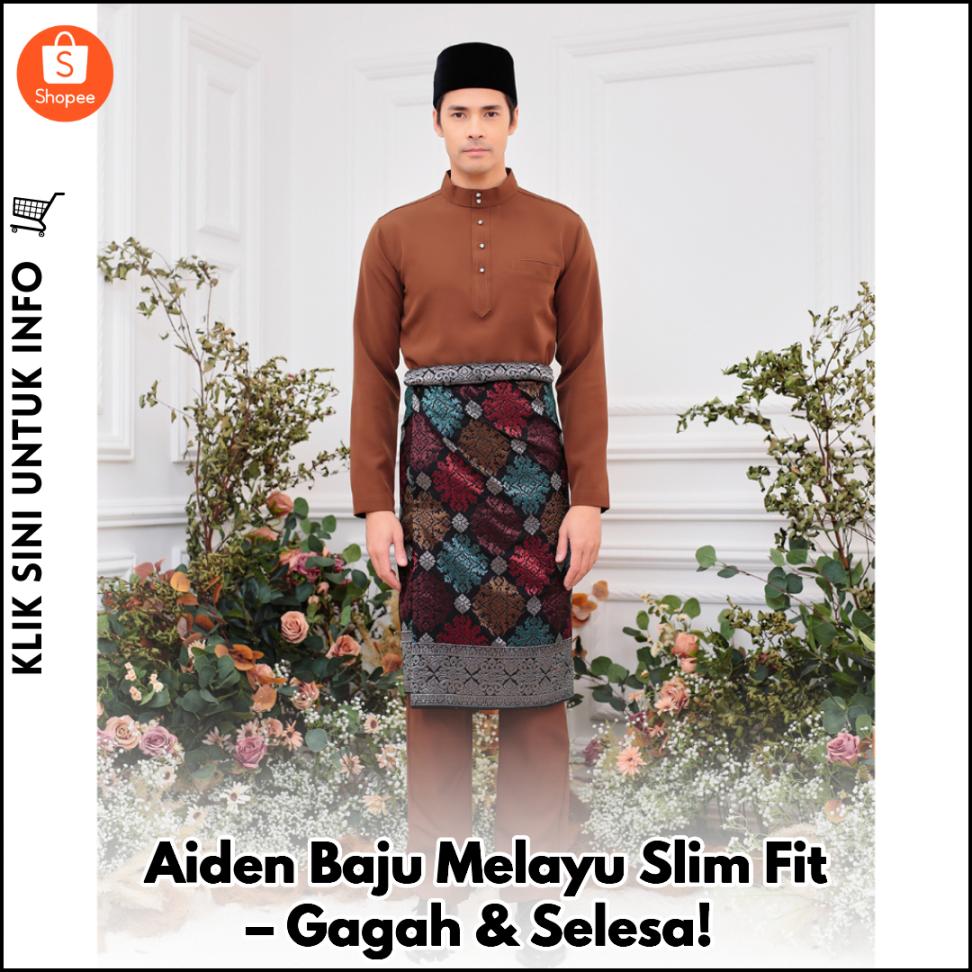 Aiden Baju Melayu Slim Fit – Gagah & Selesa!