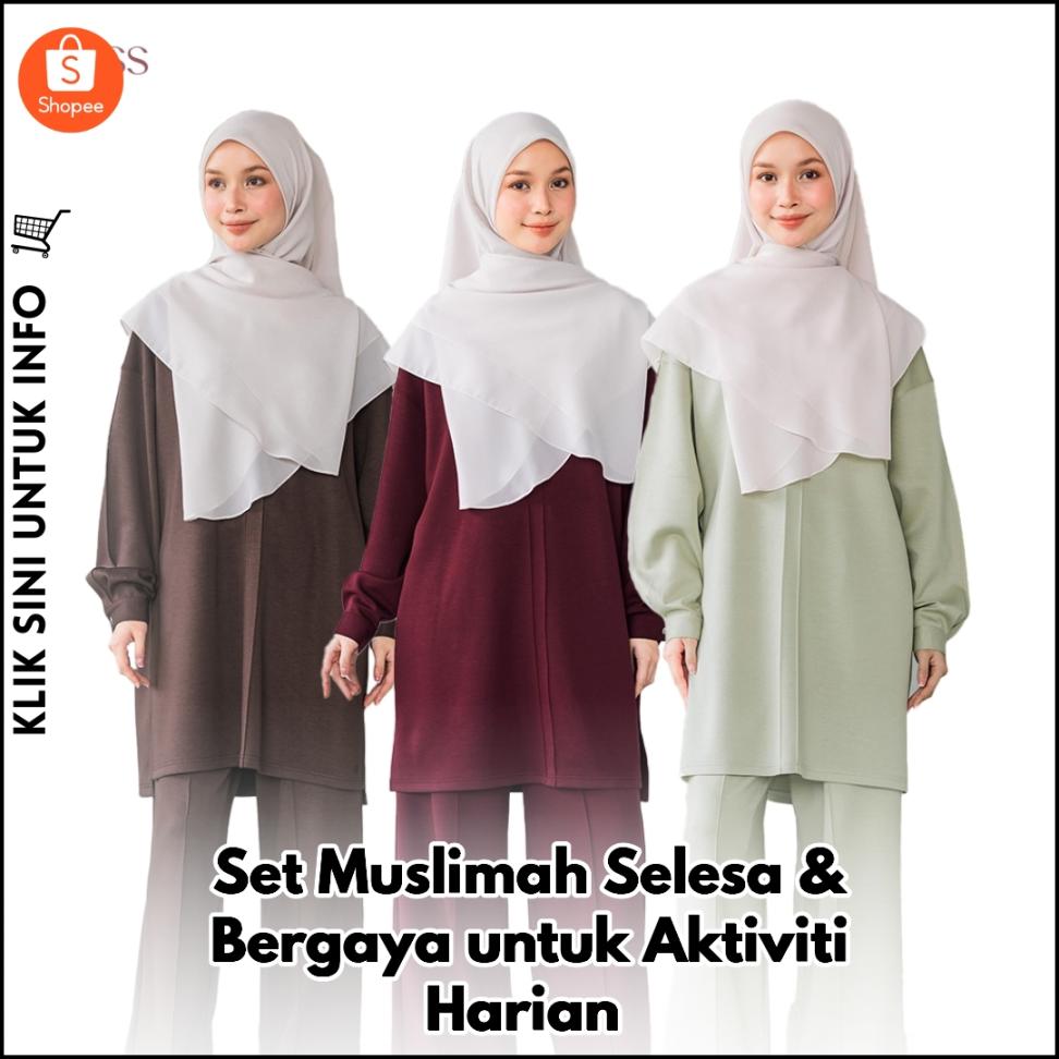 Set Muslimah Selesa & Bergaya untuk Aktiviti Harian