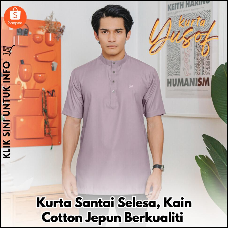 Kurta Santai Selesa, Kain Cotton Jepun Berkualiti