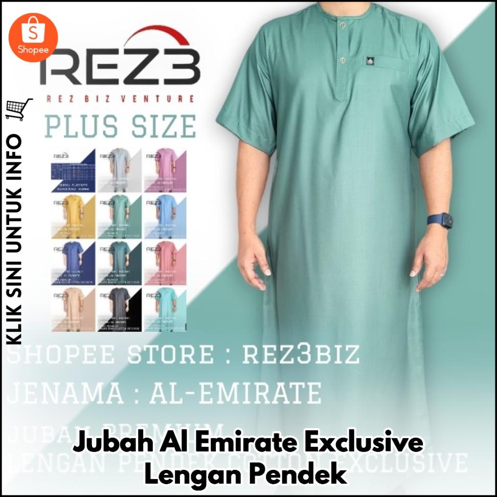 Jubah Al Emirate Exclusive Lengan Pendek