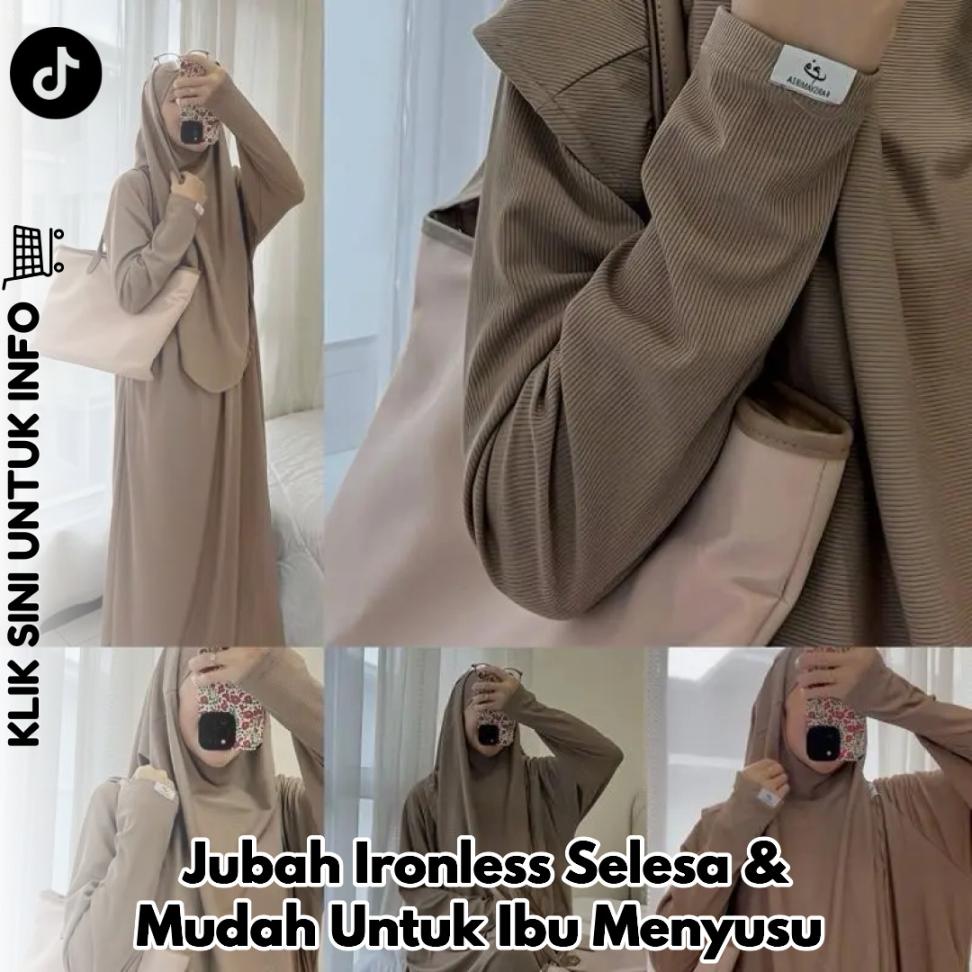 Jubah Ironless Selesa & Mudah Untuk Ibu Menyusu