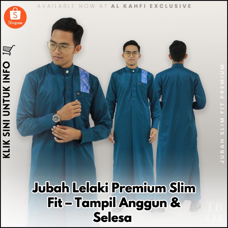 Jubah Lelaki Premium Slim Fit – Tampil Anggun & Selesa
