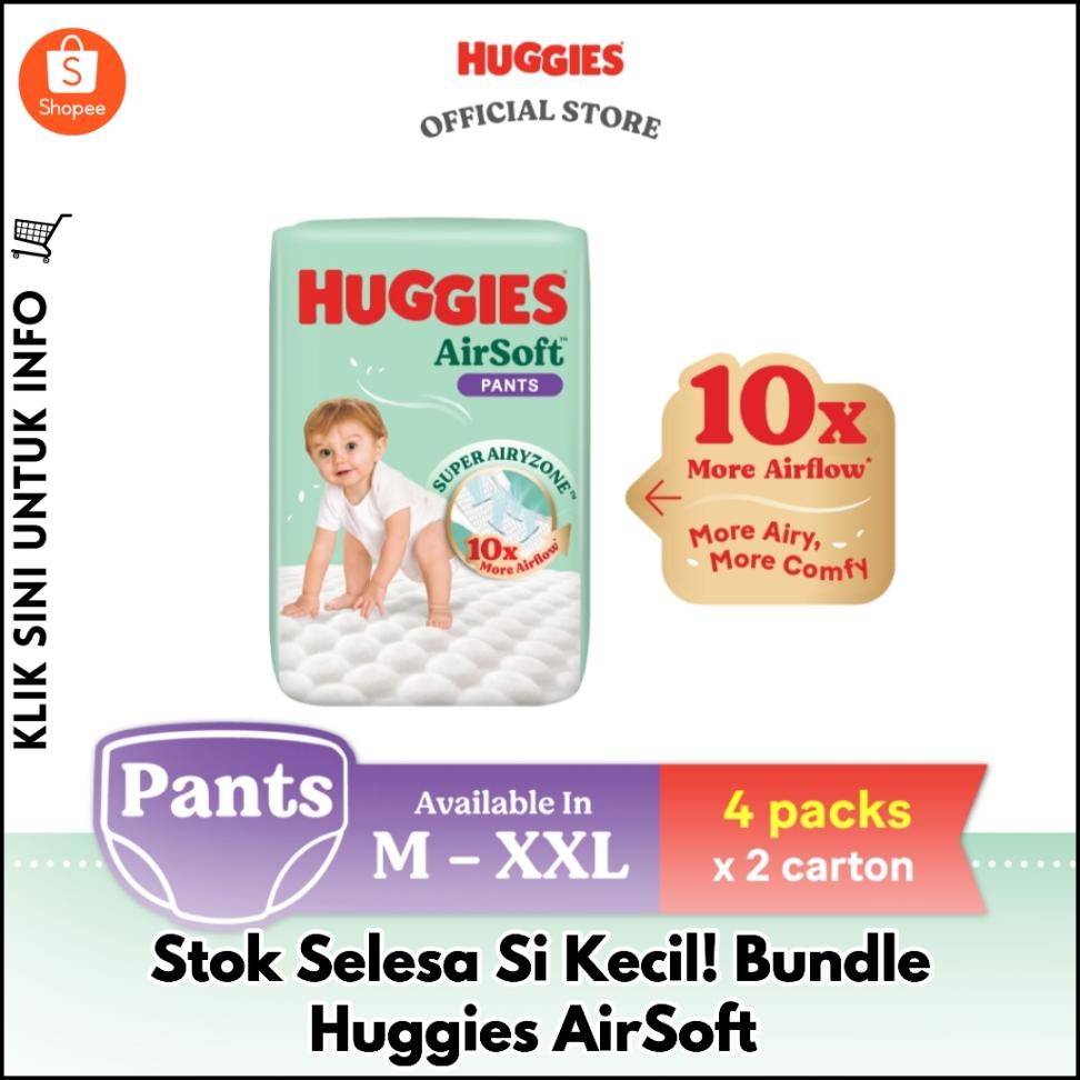 Stok Selesa Si Kecil! Bundle Huggies AirSoft