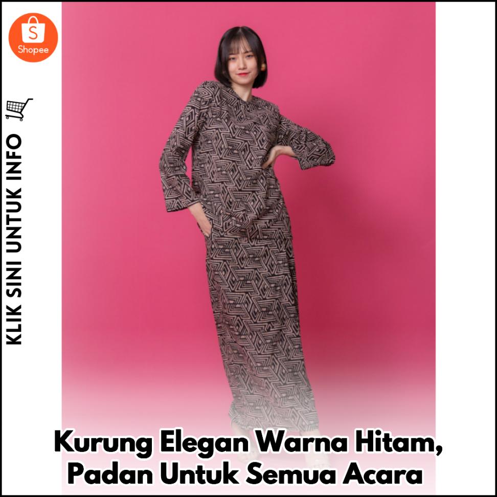 Kurung Elegan Warna Hitam, Padan Untuk Semua Acara