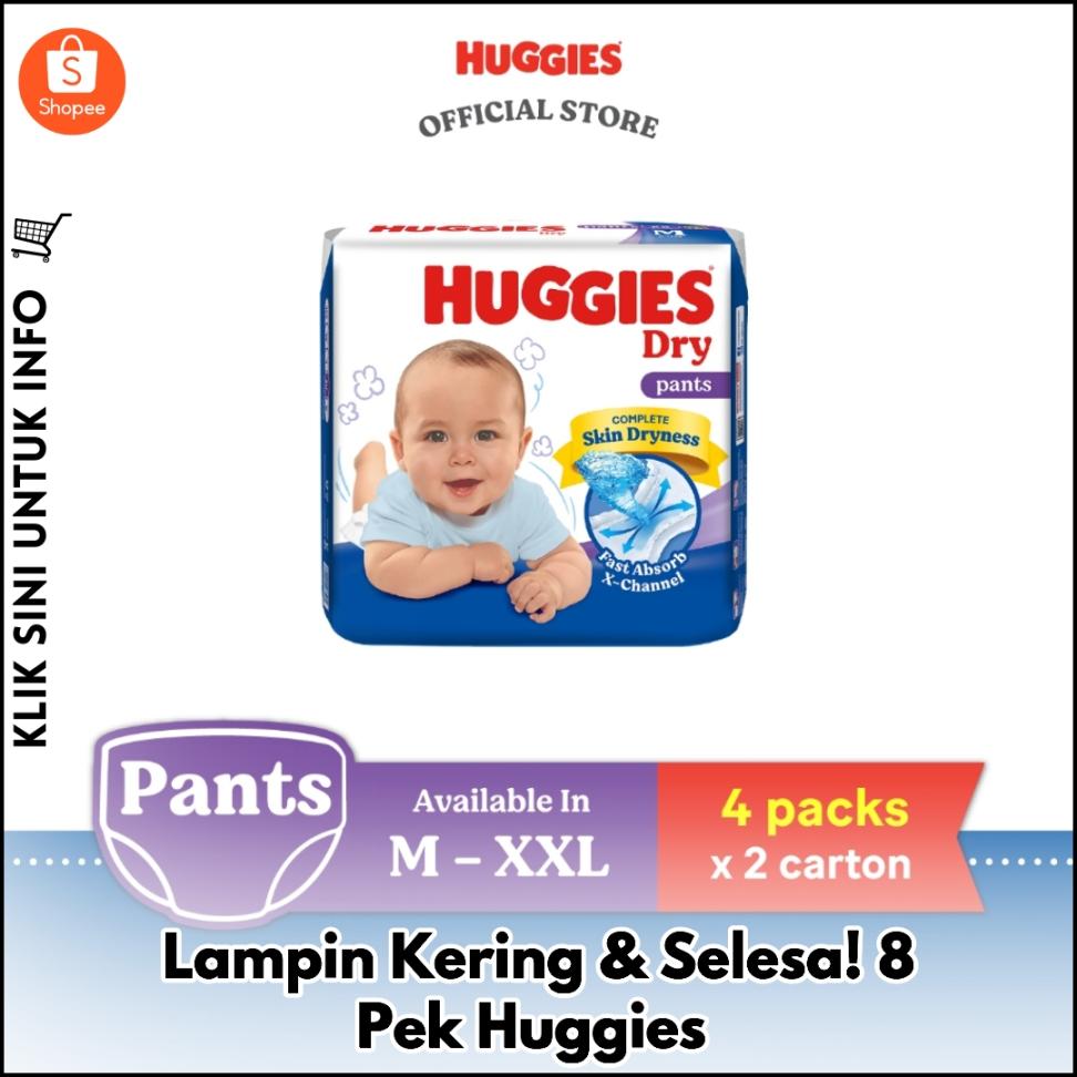 Lampin Kering & Selesa! 8 Pek Huggies