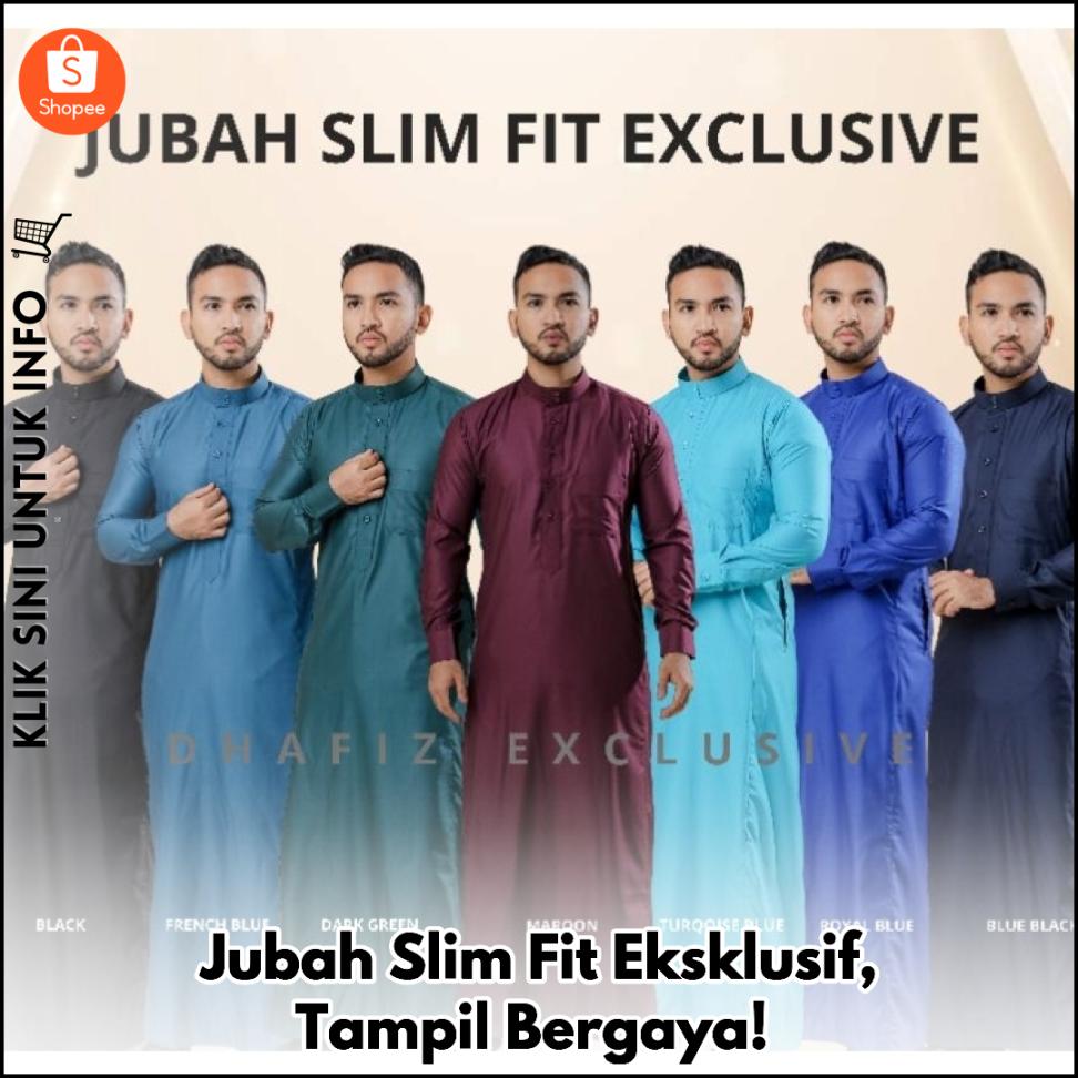 Jubah Slim Fit Eksklusif, Tampil Bergaya!