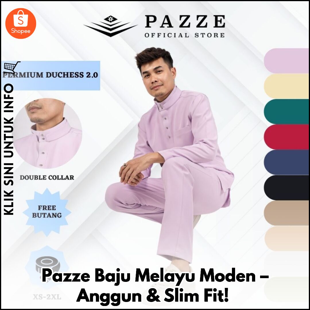Pazze Baju Melayu Moden – Anggun & Slim Fit!