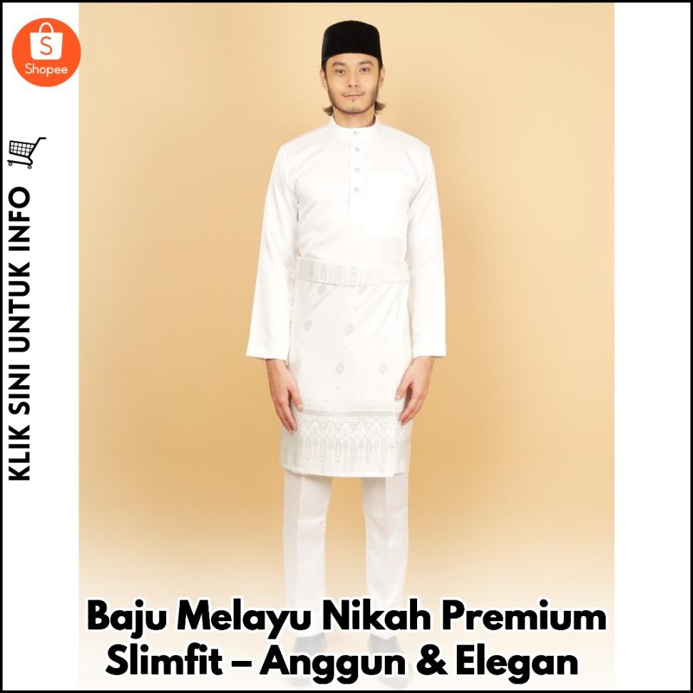 Baju Melayu Nikah Premium Slimfit – Anggun & Elegan