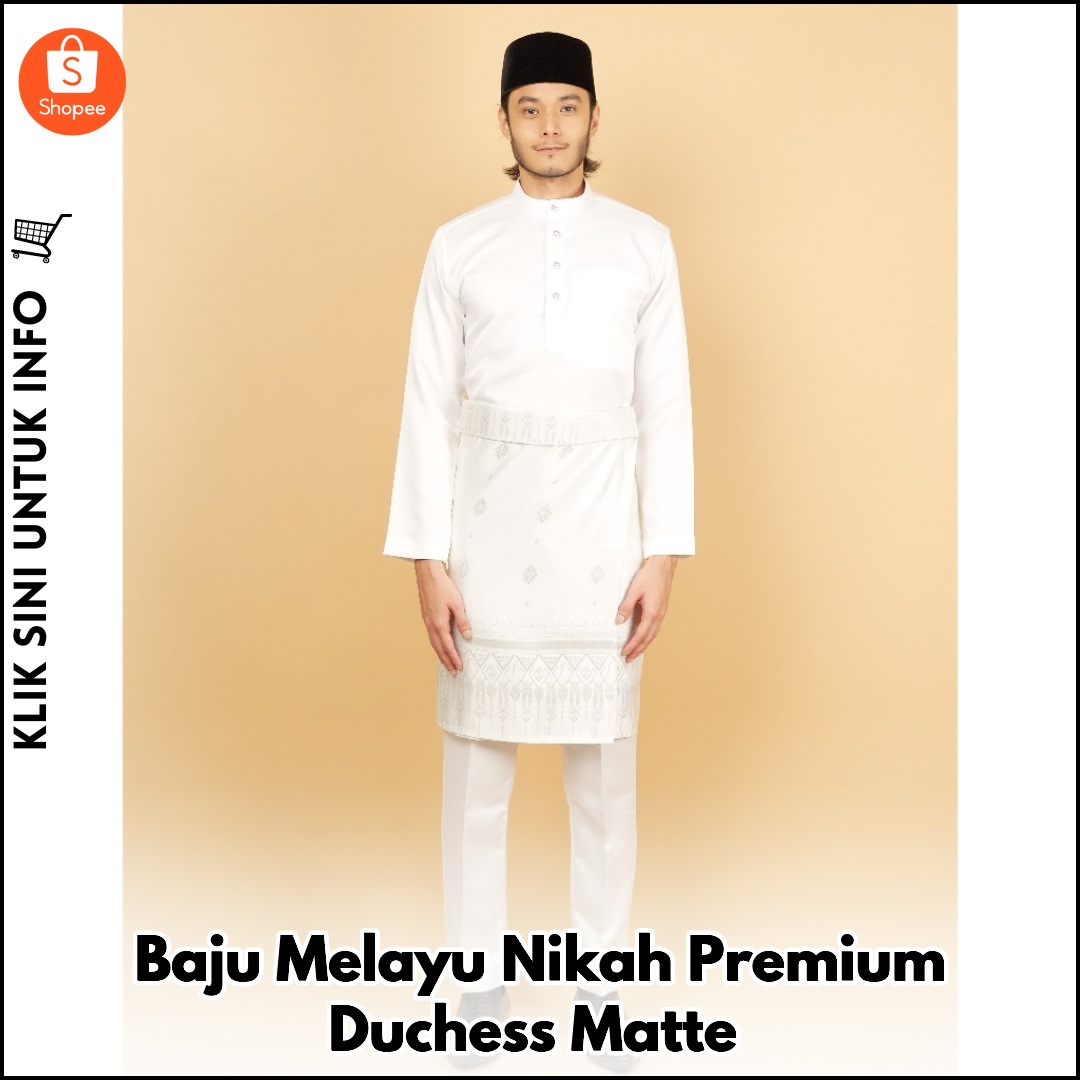 Baju Melayu Nikah Premium Duchess Matte