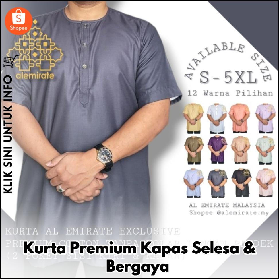Kurta Premium Kapas Selesa & Bergaya