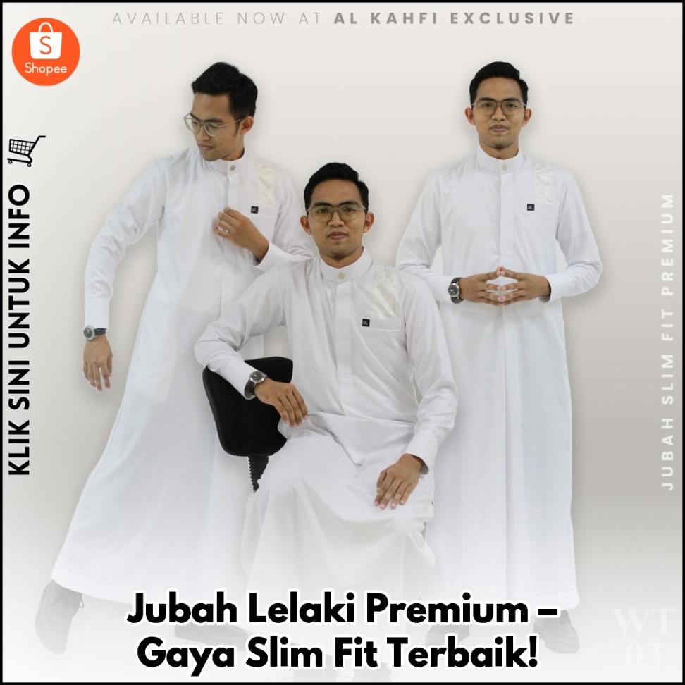 Jubah Lelaki Premium – Gaya Slim Fit Terbaik!