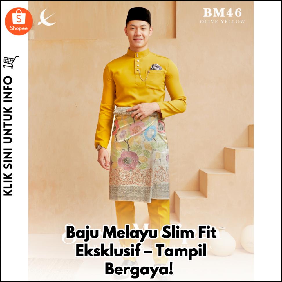 Baju Melayu Slim Fit Eksklusif – Tampil Bergaya!