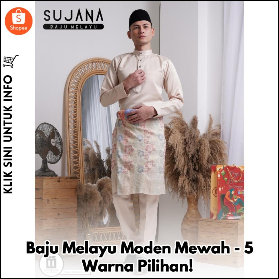Baju Melayu Moden Mewah - 5 Warna Pilihan!