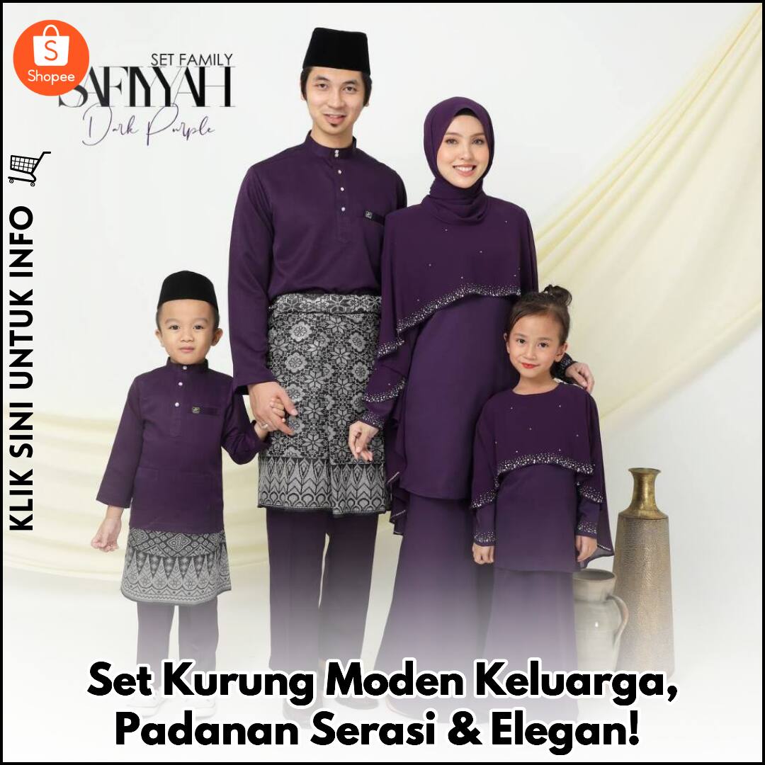 Set Kurung Moden Keluarga, Padanan Serasi & Elegan!