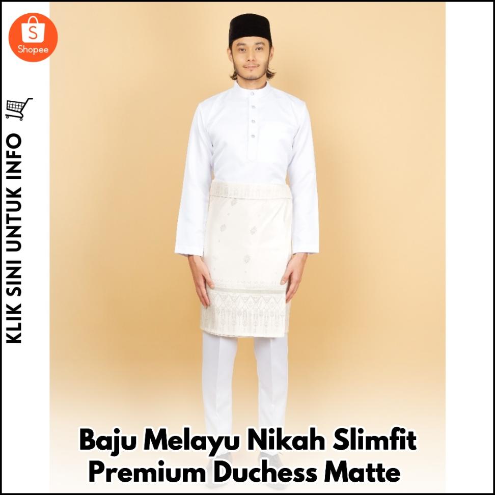 Baju Melayu Nikah Slimfit Premium Duchess Matte