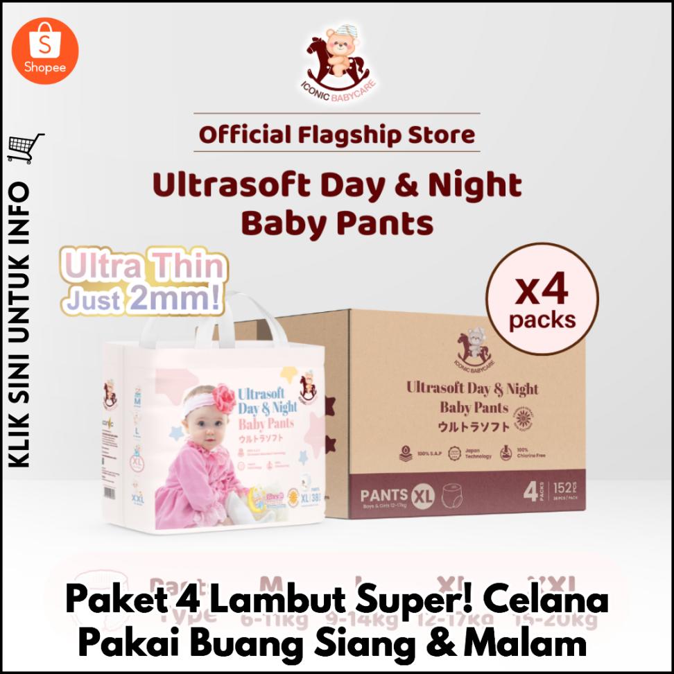 Paket 4 Lambut Super! Celana Pakai Buang Siang & Malam