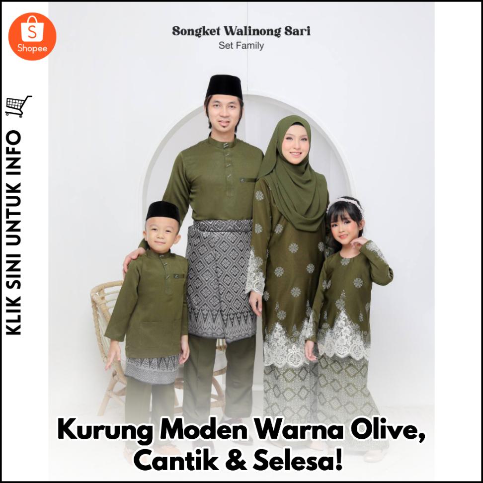 Kurung Moden Warna Olive, Cantik & Selesa!