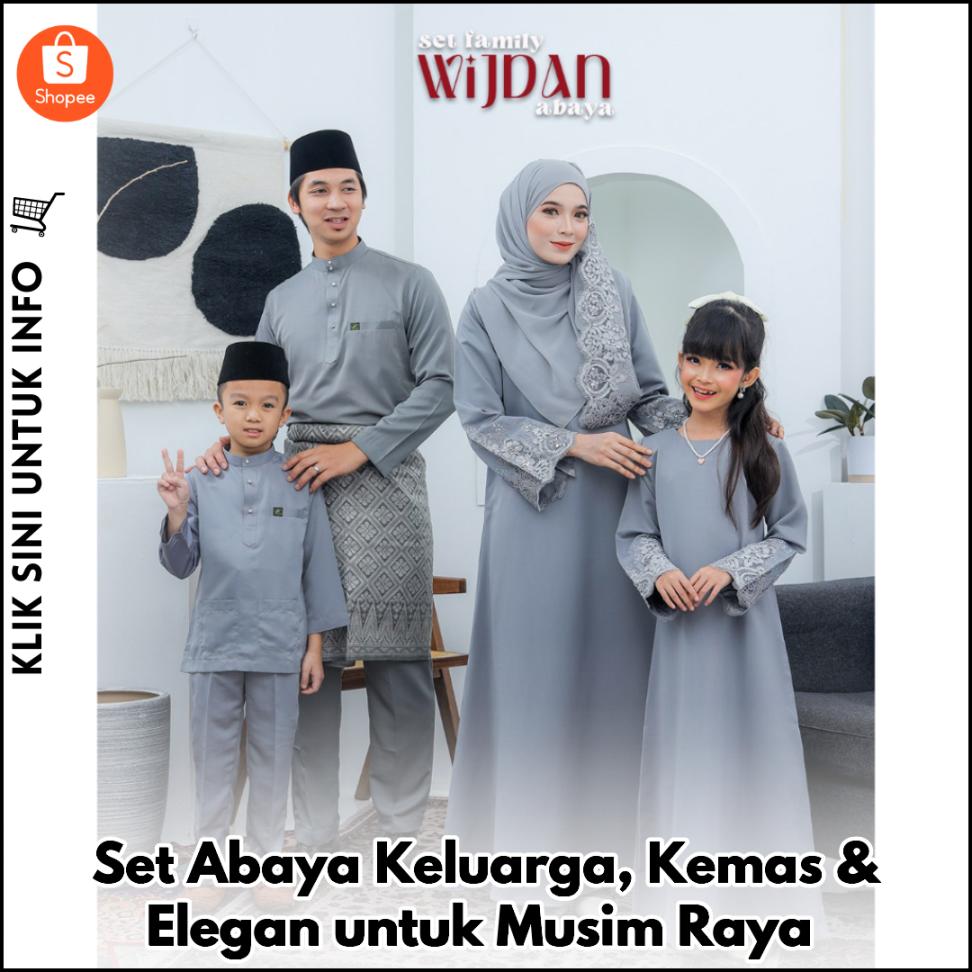 Set Abaya Keluarga, Kemas & Elegan untuk Musim Raya