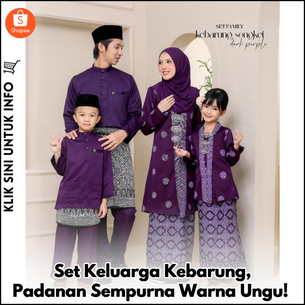 Set Keluarga Kebarung, Padanan Sempurna Warna Ungu!