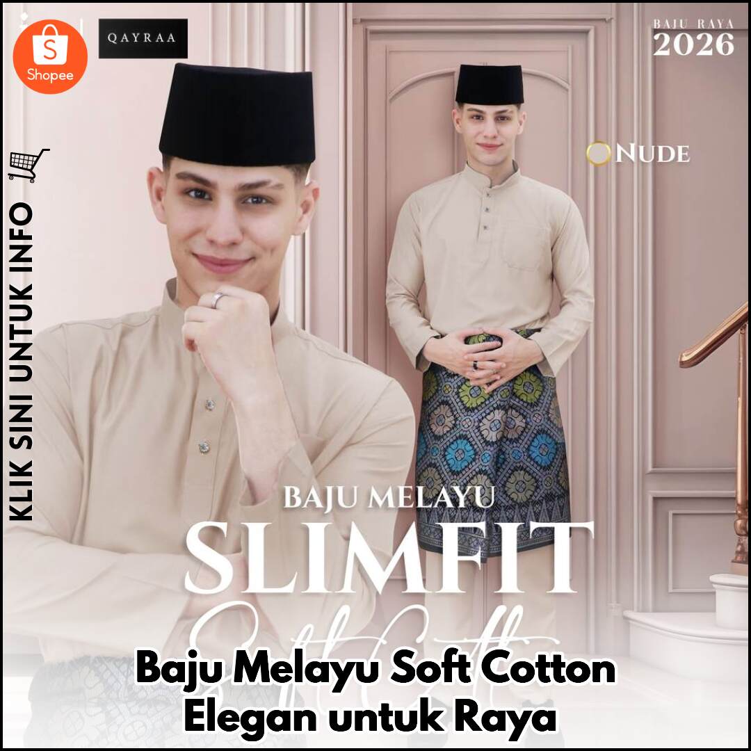 Baju Melayu Soft Cotton Elegan untuk Raya