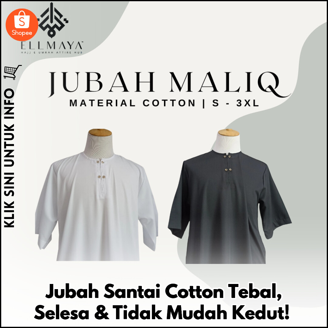 Jubah Santai Cotton Tebal, Selesa & Tidak Mudah Kedut!