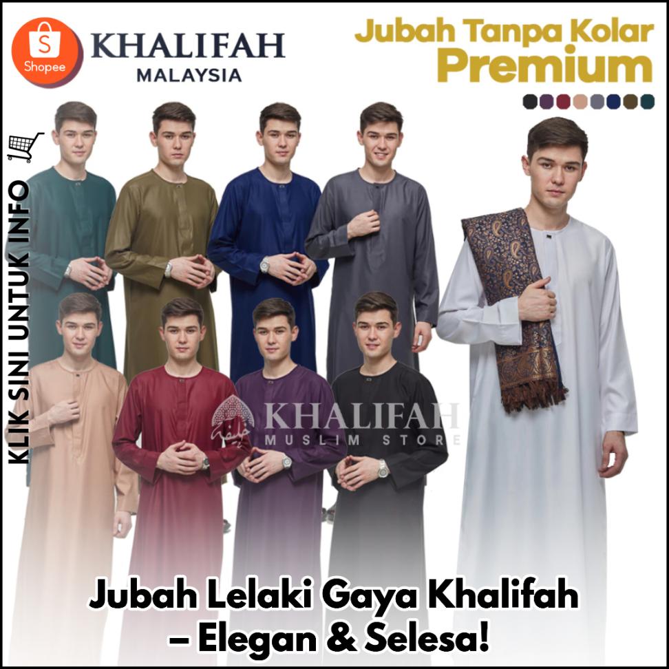 Jubah Lelaki Gaya Khalifah – Elegan & Selesa!