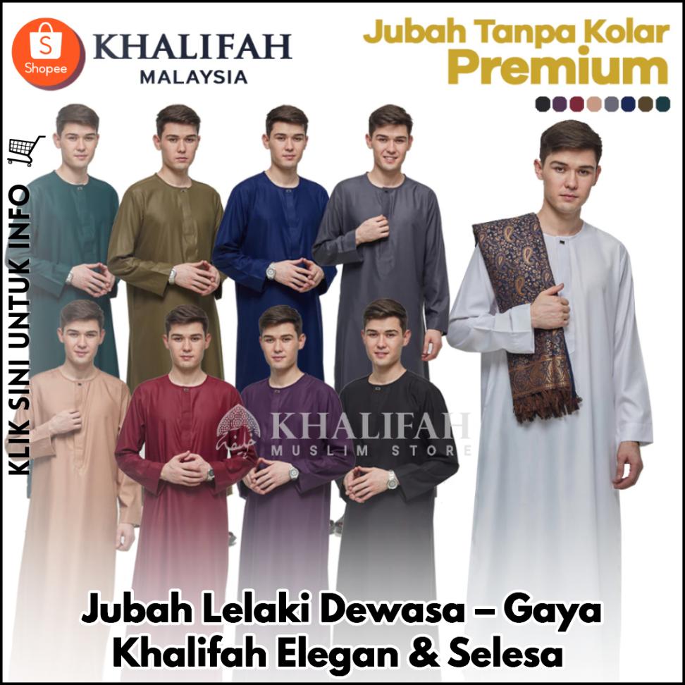 Jubah Lelaki Dewasa – Gaya Khalifah Elegan & Selesa