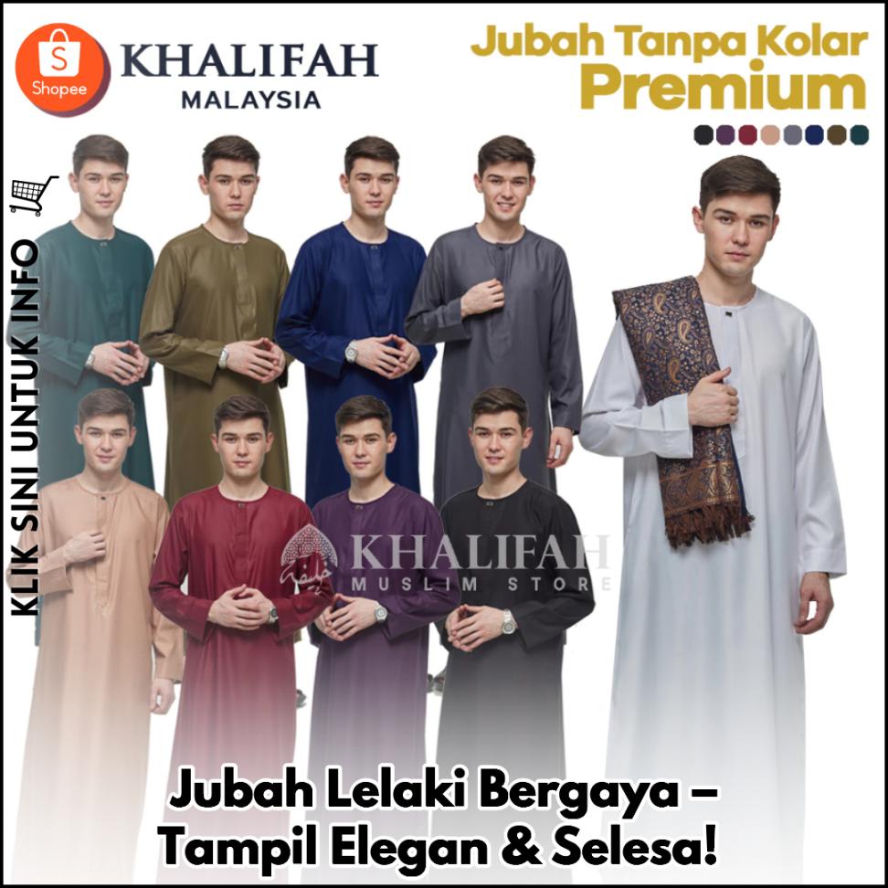 Jubah Lelaki Dewasa – Gaya Khalifah Elegan & Selesa