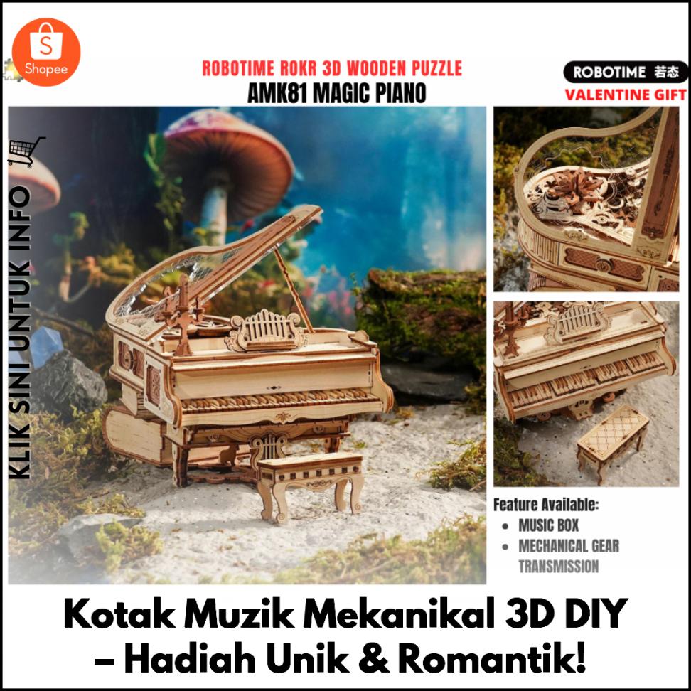 Kotak Muzik Mekanikal 3D DIY – Hadiah Unik & Romantik!