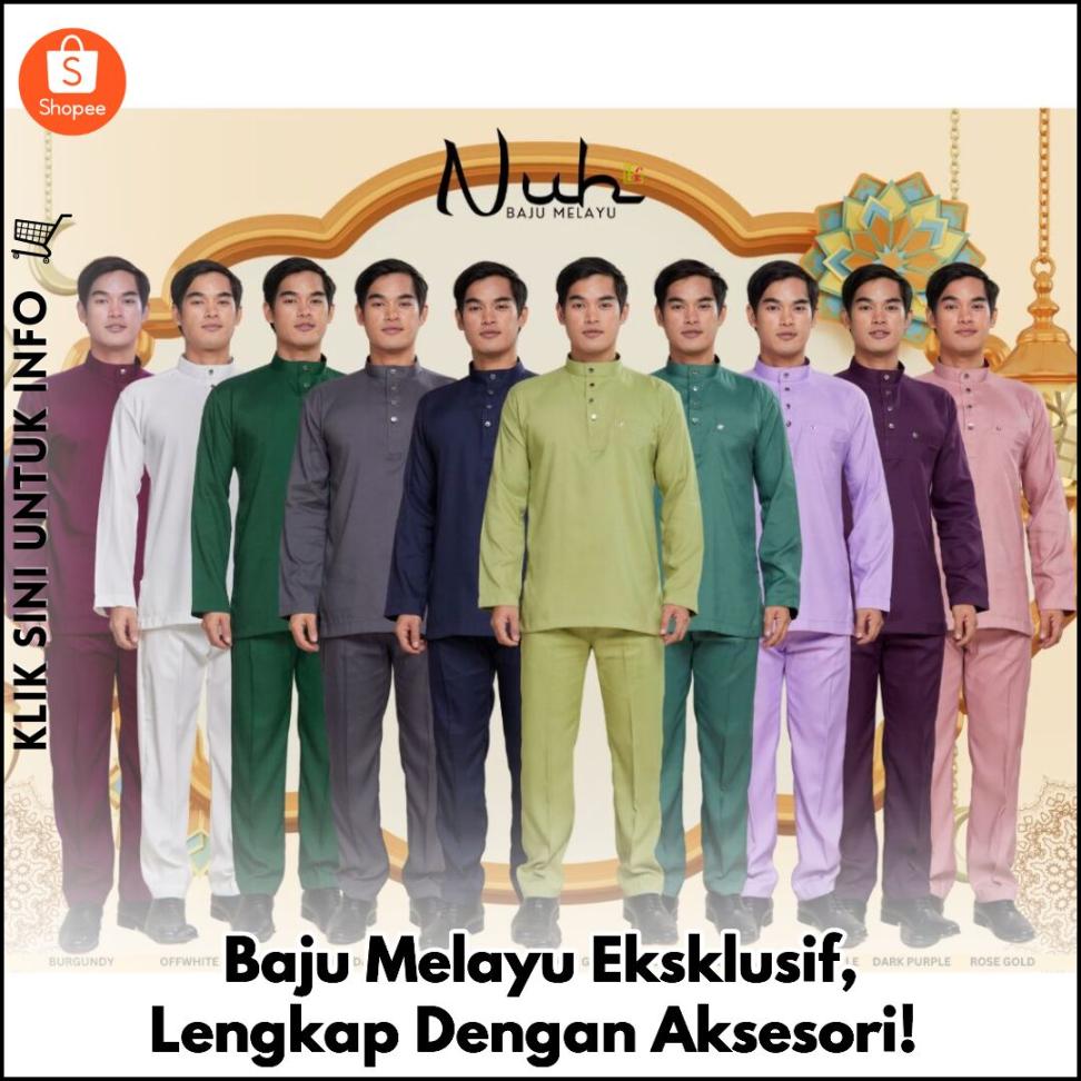 Baju Melayu Eksklusif, Lengkap Dengan Aksesori!