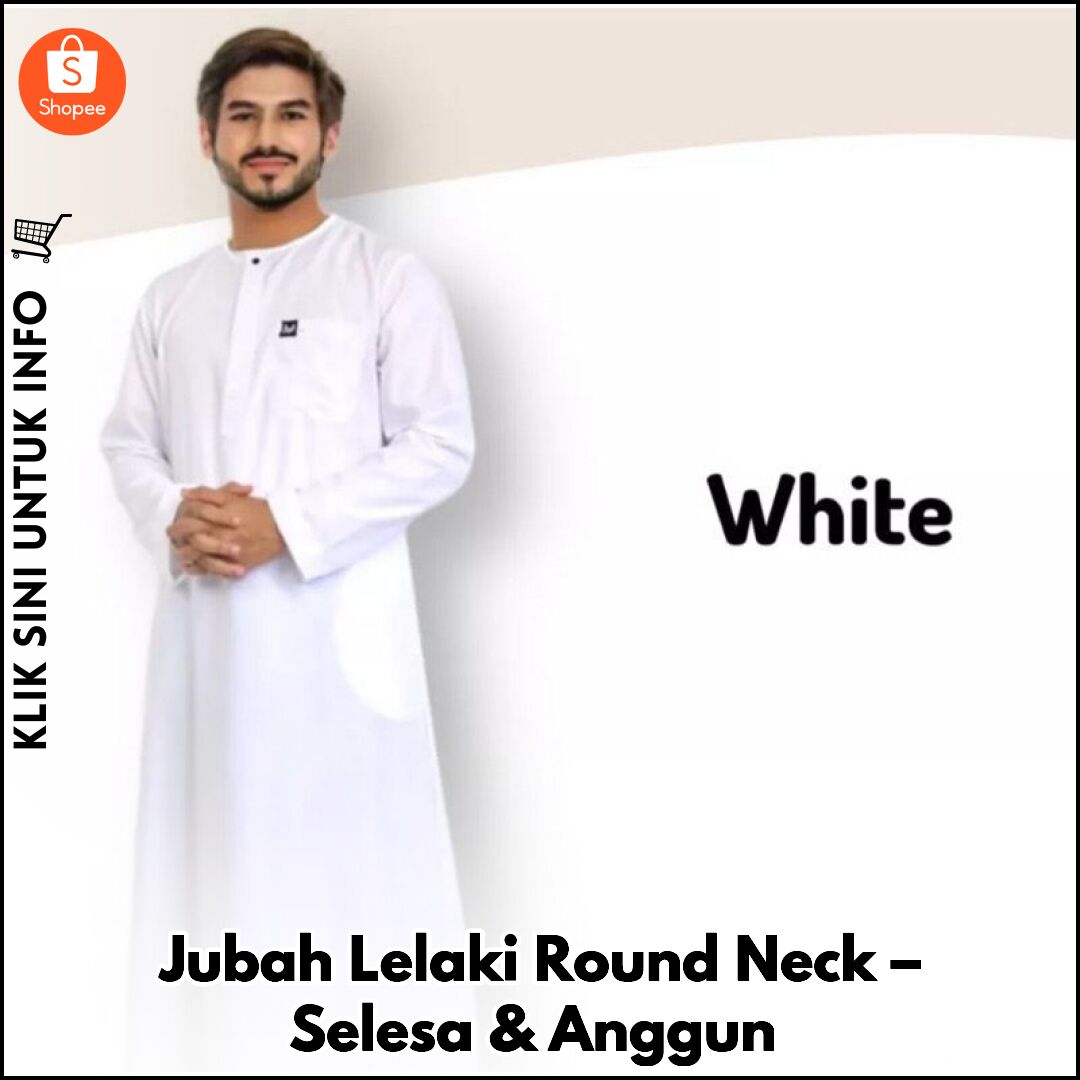 Jubah Lelaki Round Neck – Selesa & Anggun